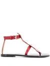 Isabel Marant Studded Gladiator Sandals In Red