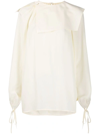 Victoria Beckham Layered Detail Blouse In White