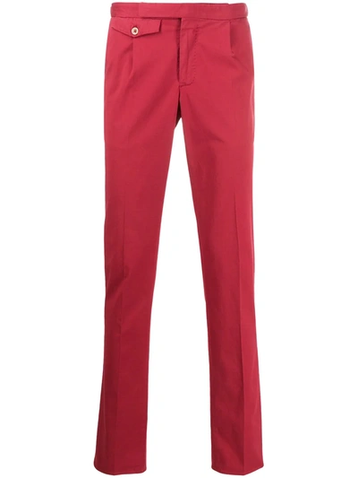Incotex Front Pocket Chinos In Red