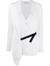 Stella Mccartney Wrap-style Buckle-strap Cardigan In White