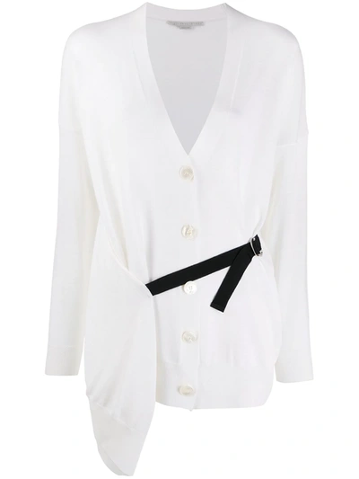 Stella Mccartney Wrap-style Buckle-strap Cardigan In White