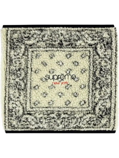 Supreme Bandana Fleece Neck Gaiter In Black