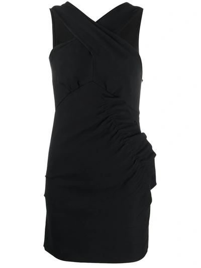 Iro Crossover Neck Dress In Black