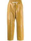 Givenchy Drawstring Waist Cropped Trousers In Yellow