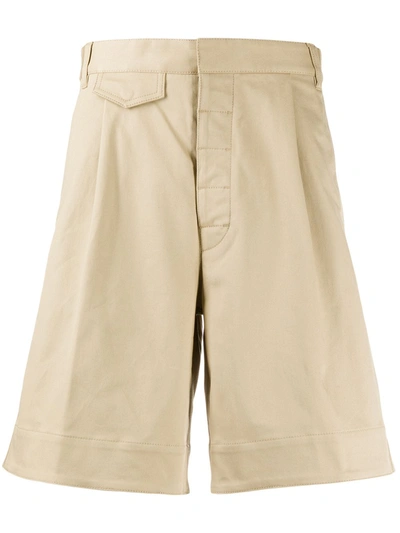 Dsquared2 Wide-leg Chino Shorts In Neutrals