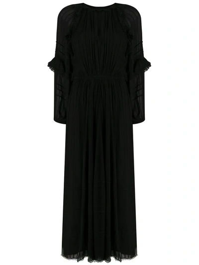 Isabel Marant Étoile Long-sleeve Maxi Dress In Black