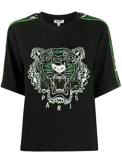 Kenzo Tiger Embroidery Relaxed-fit T-shirt In Black