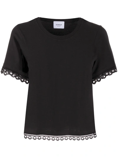 Dondup Embroidered D-logo T-shirt In Black