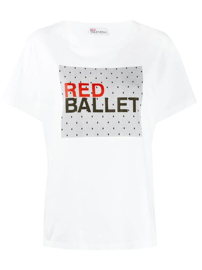 Red Valentino T-shirt Mit Print In White