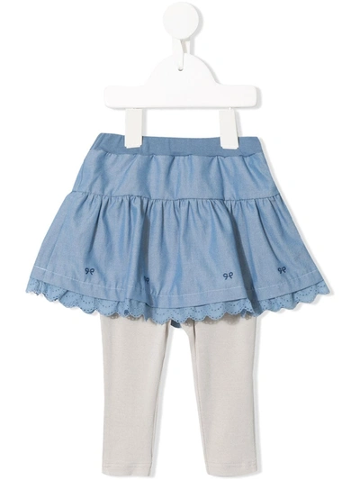 Familiar Babies' 半身裙层搭设计打底裤 In Blue