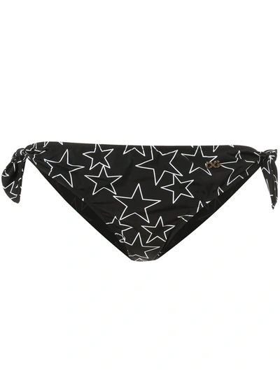 Dolce & Gabbana Star Print Bikini Bottoms In Black