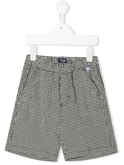 Il Gufo Kids' Gingham Print Bermuda Shorts In White