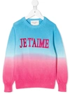 Alberta Ferretti Kids' Je T'aime Jumper In Blue
