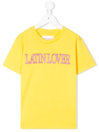 Alberta Ferretti Kids' Latin Lover T-shirt In Yellow