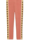 Gucci Kids' Cotton Jersey Leggings In Light Pink