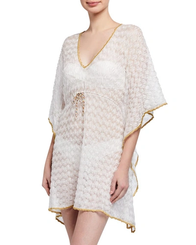 Missoni Textured V-neck Caftan Coverup In White