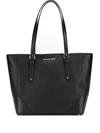Michael Michael Kors Women's Large Aria Leather Tote In Black/gold