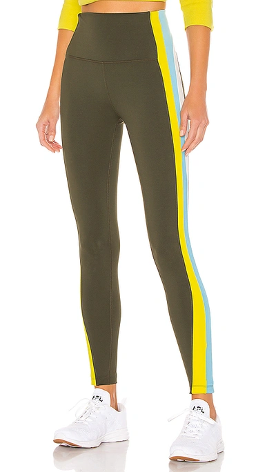 Splits59 Jaden High Waist 7/8 Legging In Army & Yellow Multi