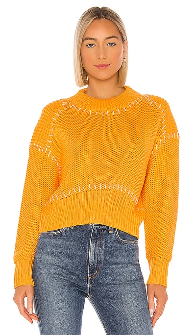 Line & Dot Sunset Sweater In Orange