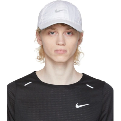 Nike Featherlight Adjustable Running Hat In 100 White
