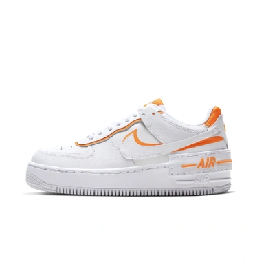 Nike Air Force 1 Shadow Sneaker In White/total Orange/summit White