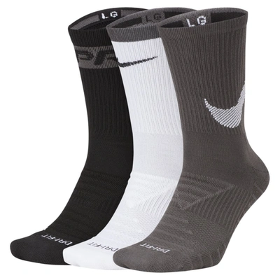 Nike Everyday Max Cushioned Training Crew Socks (3 Pairs) In Multi-color