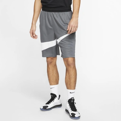 Nike Dri-fit Basketball Shorts In Iron Grey,white