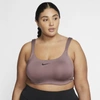 Nike Bold Women's High-support Underwire Sports Bra (plus Size) In Purple