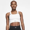 Nike Swoosh Women's Medium-support 1-piece Pad Pocket Sports Bra In White