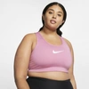 Nike Swoosh Women's Medium-support Non-padded Sports Bra (plus Size) In Pink