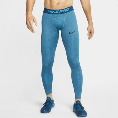 Nike Pro Men's Tights In Blue