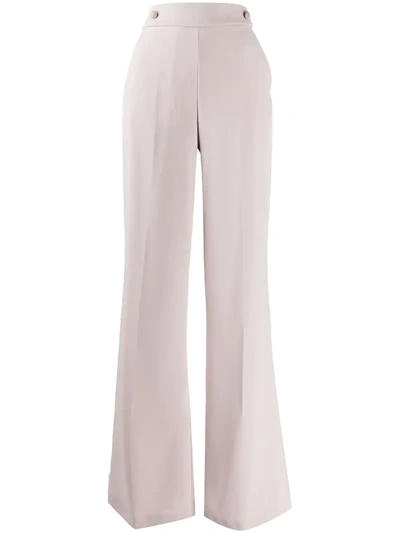 Pinko Button-waist Flared Trousers In Pink