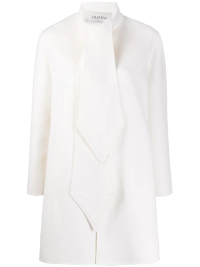 Valentino Compact Short Coat In White