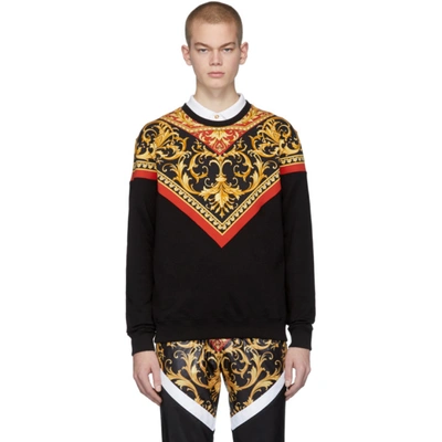 Versace Le Pop Classique Print Sweatshirt In Black