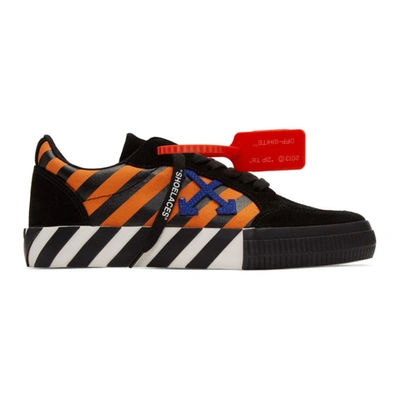 Off-white Vulcanized Low-top Sneakers In Black,orange,white