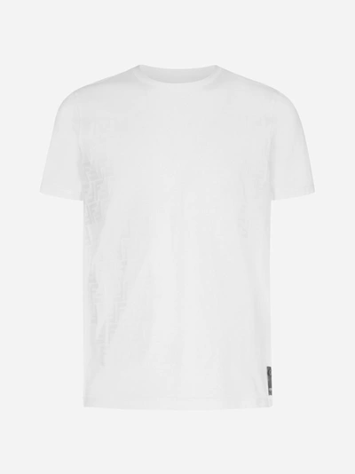 Fendi Ff Motif Cotton T-shirt In White
