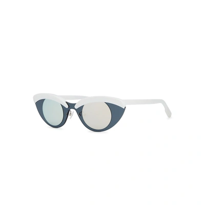 Kenzo White Cat-eye Sunglasses