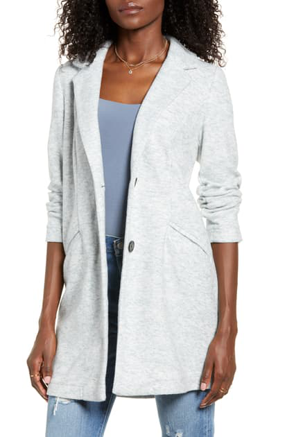 Vero Moda Bella Heathered Button Front Jacket In Slate | ModeSens