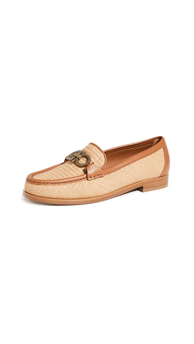 Ferragamo Women's Embellished Slip On Loafer Flats In Beechwood