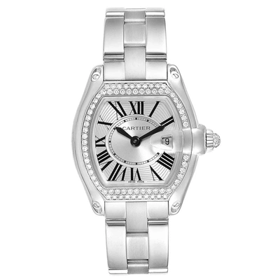 Cartier Roadster White Gold Diamond Ladies Watch We5002x2 Box Papers In Not Applicable