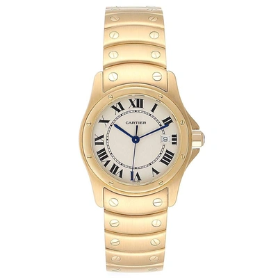 Cartier Santos Ronde 18k Yellow Gold Unisex Watch W20028g1 In Not Applicable