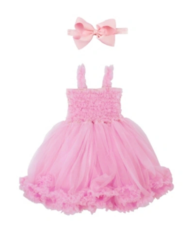 Rufflebutts Kids'  Toddler Girls Princess Petti Tutu Dress With Headband In Pink