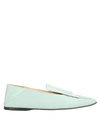 Sergio Rossi Leather Loafers In Sky Blue