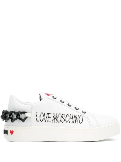 Love Moschino Cassetta 35 Low-top Trainers In White