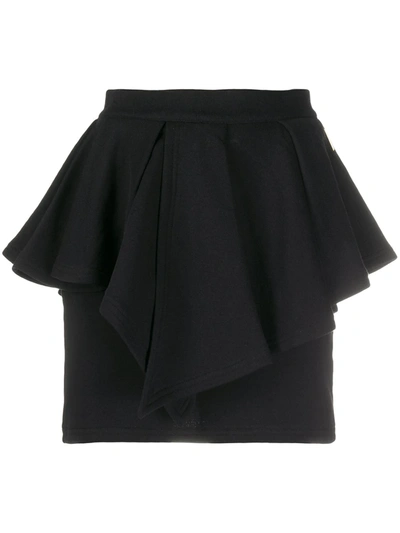 Alexandre Vauthier Layered Pleated Skirt In Black