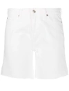 7 For All Mankind Boy Shorts Colored Twill White