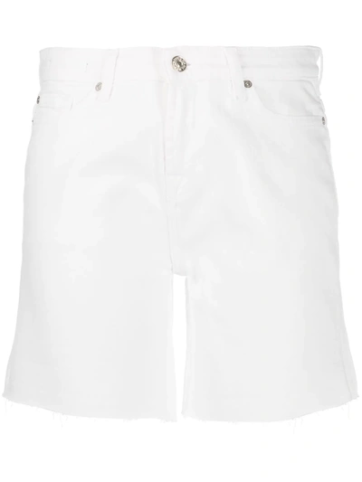 7 For All Mankind Boy Shorts Coloured Twill White