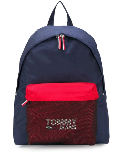 Tommy Hilfiger Mesh Pocket Backpack In Blue