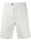 Brett Johnson Mid-rise Chino Shorts In Grey