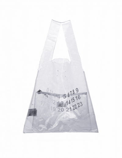 Maison Margiela Clear Pvc Shopping Bag In White